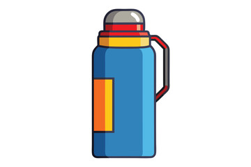 thermos bottle on white background