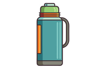 thermos bottle on white background