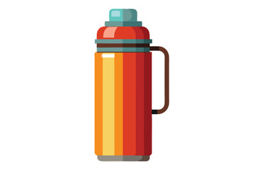 Obraz premium thermos bottle on white background