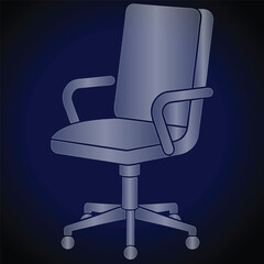 Metallic Office Chair with Wheels furniture seat