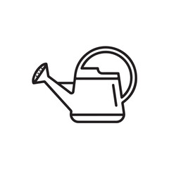Simple line art illustration of a watering can