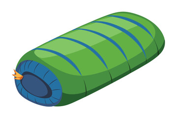 sleeping bag on white background