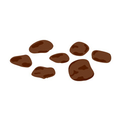 Feces Icon, Simple Poop Brown Color Feces Icon Flat Cartoon. Vector Illustration
