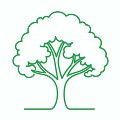 Obraz premium A green Tree Vector Illustration