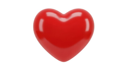 Red heart shape symbol of love valentine's day concept on transparent background