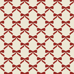 Fototapeta premium Bow pattern vector print. Knots and ribbons. Valentines holiday fashion, stationary, greeting pattern. girly prints. background drawing.