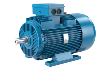 Powerful industrial electric motor for heavy machinery and manufacturing applications, showcasing modern engineering and robust design.