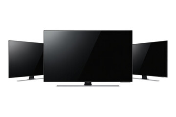 Sleek modern smart TVs showcase home entertainment and cinematic viewing experiences for lifestyle, technology, and design projects