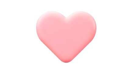 A Digitally Rendered Three Dimensional Light Pink Heart Floats Against A Stark Black Background