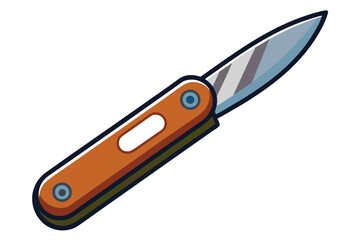 penknife on white background