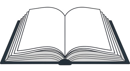 An open book with blank pages provides a striking visual, inviting imagination and creativity.