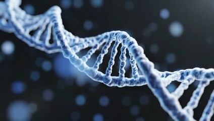 Dynamic DNA strand animation reveals genetic secrets for science education, medical research, and biotechnology innovation in a visually stunning presentation - Powered by Adobe