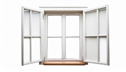 Obraz premium white window isolated on white background