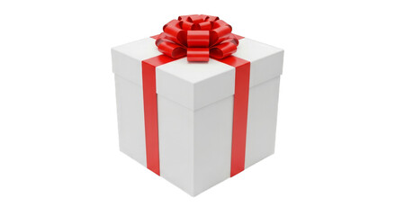 Obraz premium Isolated present box with festive ribbon for special day on transparent background