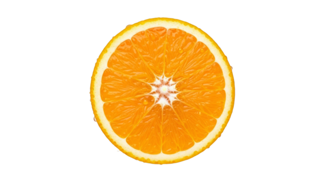Isolated fresh citrus orange fruit slice healthy food diet on transparent background - Powered by Adobe