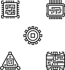 Vector icons set for sale featuring various QR code, barcode, and digital data symbols for business, mobile, and internet technology applications