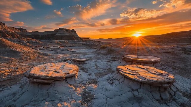 bisti badlands at sunset, new mexico video	

