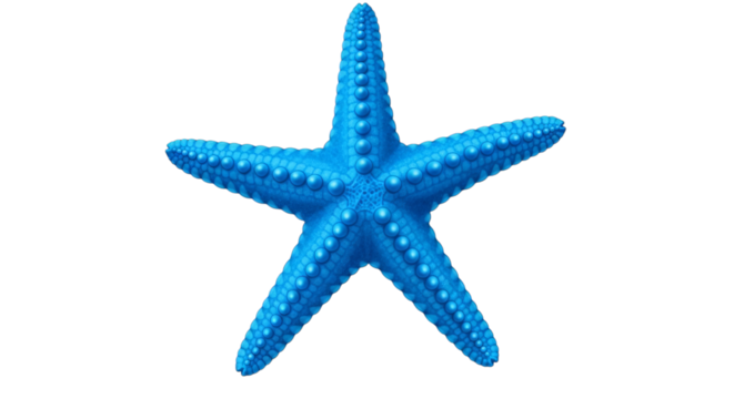 Isolated starfish vibrant azure ocean life marine animal on transparent background