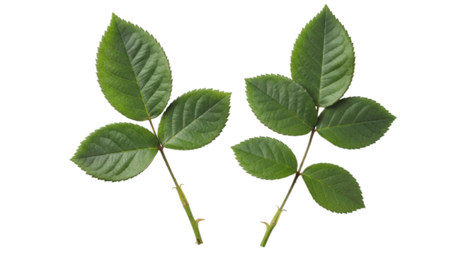 Isolated fresh foliage plant leaves botanical nature flora on transparent background