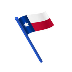 Texas state flag isolated, vector illustration