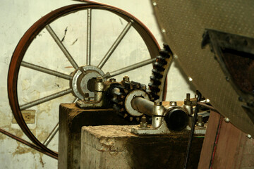 toasting machine Coffee plantation detail close up