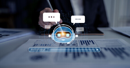 AI Virtual Assistant Artificial Intelligence Chatbot Controlled by Prompt Engineering for...