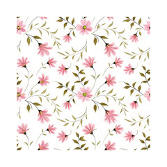 Botanical seamless pattern. Blooming flower
