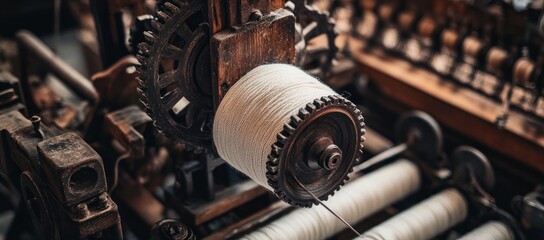 Vintage Textile Mill Machinery - A Glimpse into Industrial History.