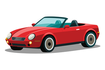 Obraz premium convertible car on white background