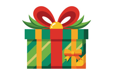 christmas gift on white background