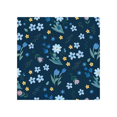 Flower blossom garden vector pattern
