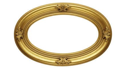Obraz premium Gold oval frame, antique, vintage, decoration