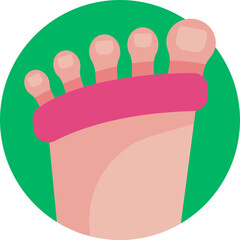 Device used to keep fingers steady during nail treatments.