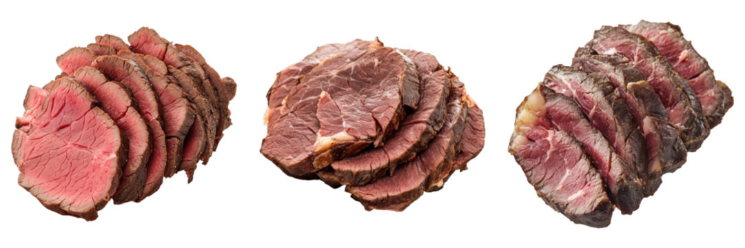 Slices of delicious roasted beef, a culinary delight for food lovers