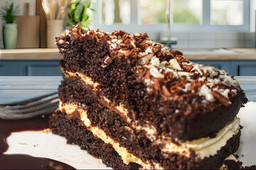piece of chocolate cake