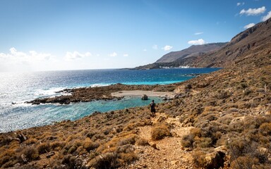 Hiking Trail Sfakion Loutro Aradena Gorge. Crete. Greece