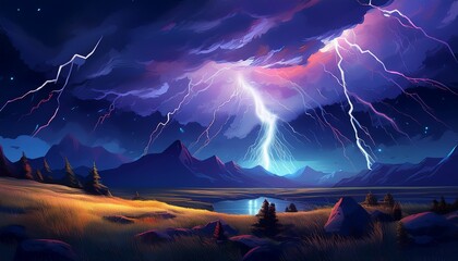 lightning in the night