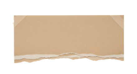Torn Kraft Paper Texture Background with Adhesive Tape - Blank Area for Text