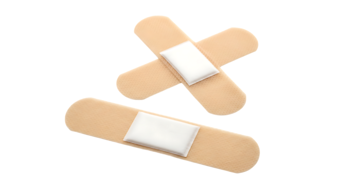 Close-up of Adhesive Bandages Essential First Aid Supplies for Minor Cuts and Wounds