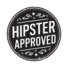 Vintage hipster approved stamp emblem