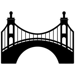 Silhouette of bridge