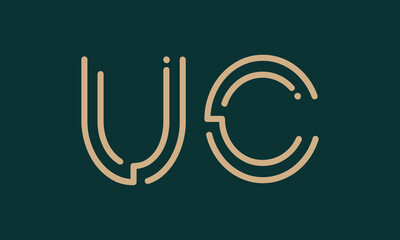 UC U uc initial logo | initial based abstract modern minimal creative logo, vector template image. luxury logotype logo, real estate homie logo. typography logo. initials logo