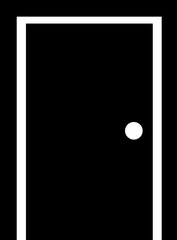 Door icon. Open, close door. Doors collection. Opened entrance door set flat style - Vector Illustration !