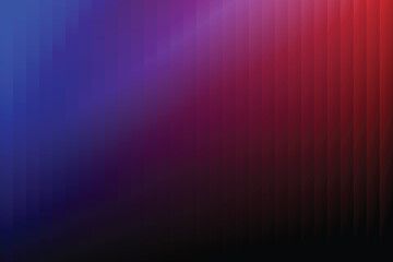 Abstract mosaic of deep blue and vibrant red transitioning to dark purple and black creating a moody and atmospheric gradient background