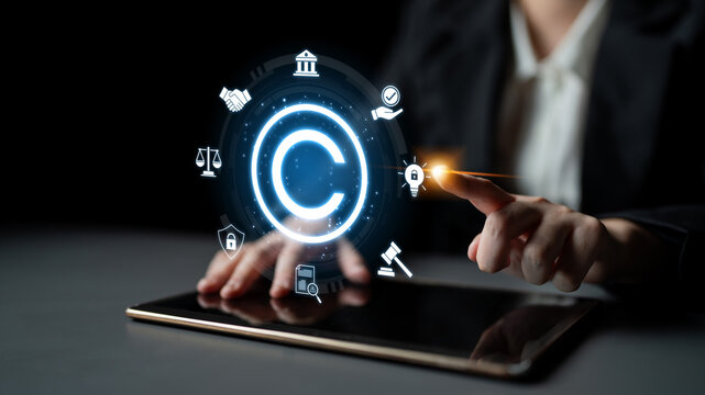 Copyright protection highlights copyright, intellectual property, and legal ownership through law, verification, and secure digital rights Latch