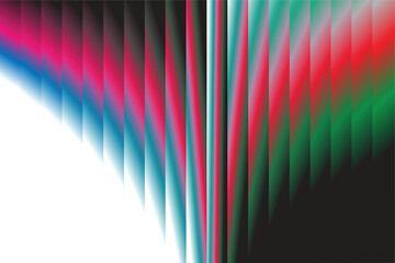 Abstract digital art featuring vibrant vertical stripes of color fading from white to black with a spectrum of hues