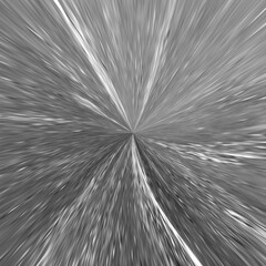 Obraz premium Abstract radial burst, dynamic monochrome speed light trails.
