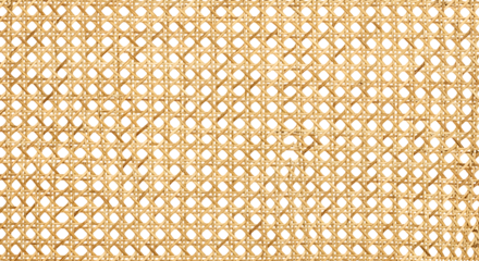 Natural woven cane pattern texture background, intricate interlaced fibers creating a detailed and organic surface