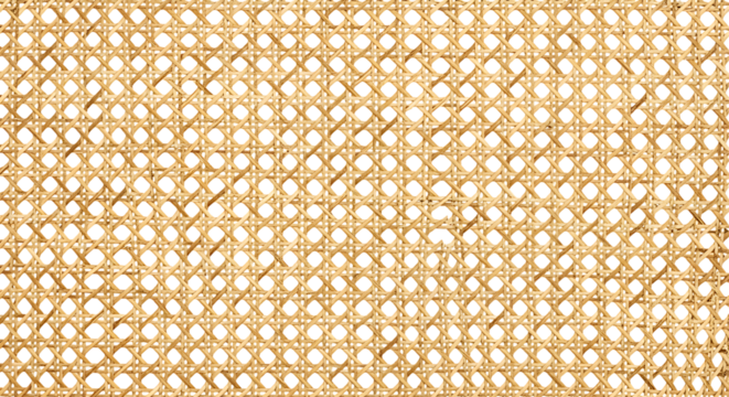 Natural woven cane pattern texture background, intricate interlaced fibers creating a detailed and organic surface