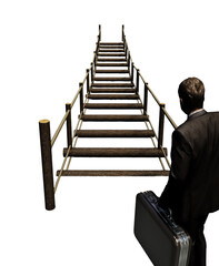 Businessman on transparent background. 3D illustration